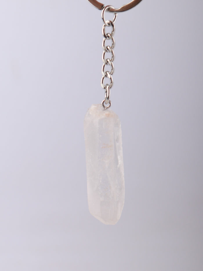 Raw Crystal Keyring | Clear Quartz-Image 2