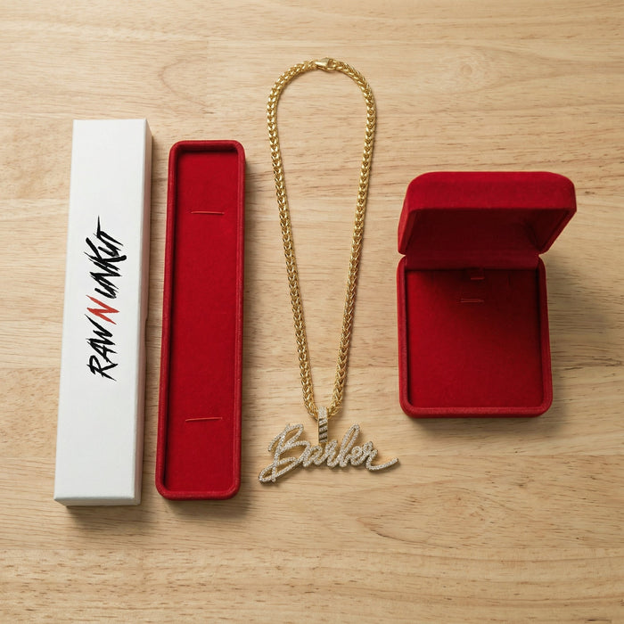 RAW N UNKUT BARBER PENDANT + CHAIN