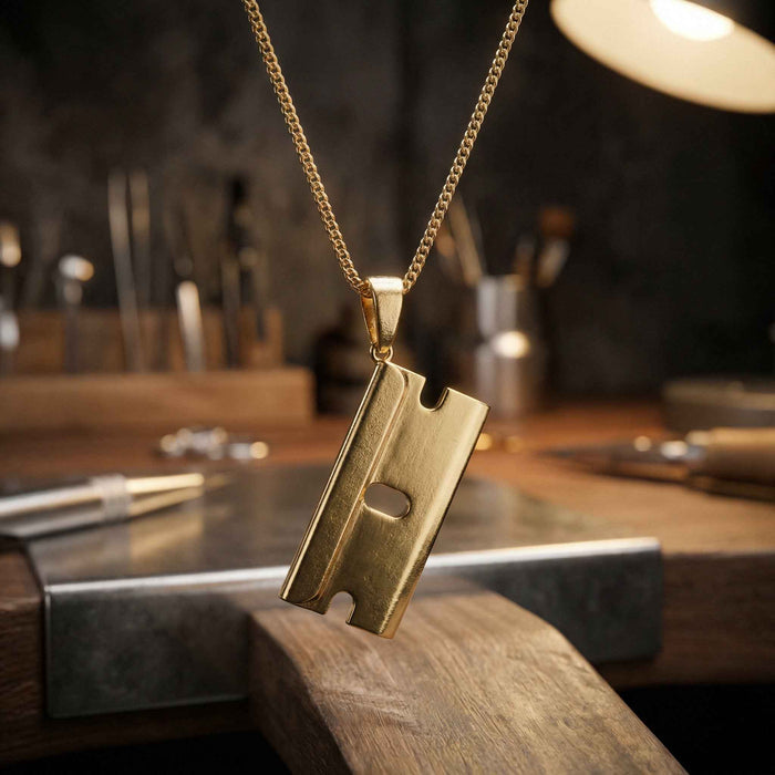 RAW N UNKUT CUSTOM GOLD RAZOR W CHAIN