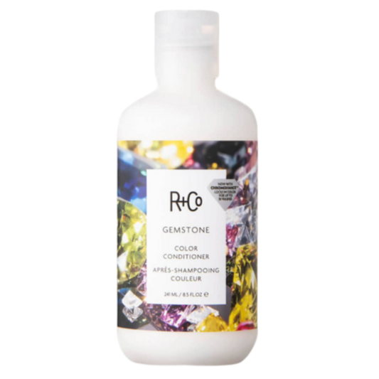 R+Co GEMSTONE conditioner, color safe hair conditioner, ChromoHance Complex conditioner, vibrancy boosting conditioner, frizz control for color-treated hair, conditioner for dyed hair, hair color protection conditioner, nourishing conditioner for color longevity, split end sealing conditioner, sulfate-free color conditioner
