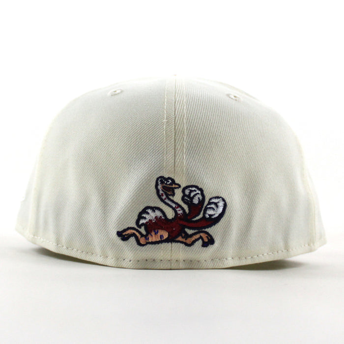 READING FIGHTIN PHILS R Patch 59Fifty New Era Fitted Hat (Chrome White Navy Gray Under Brim)
