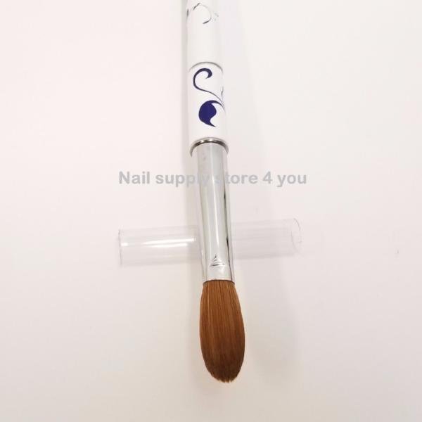 Real chrome plated Handle W/CAP Professional Acrylic Powder Nail Brush  (CRIMPED)