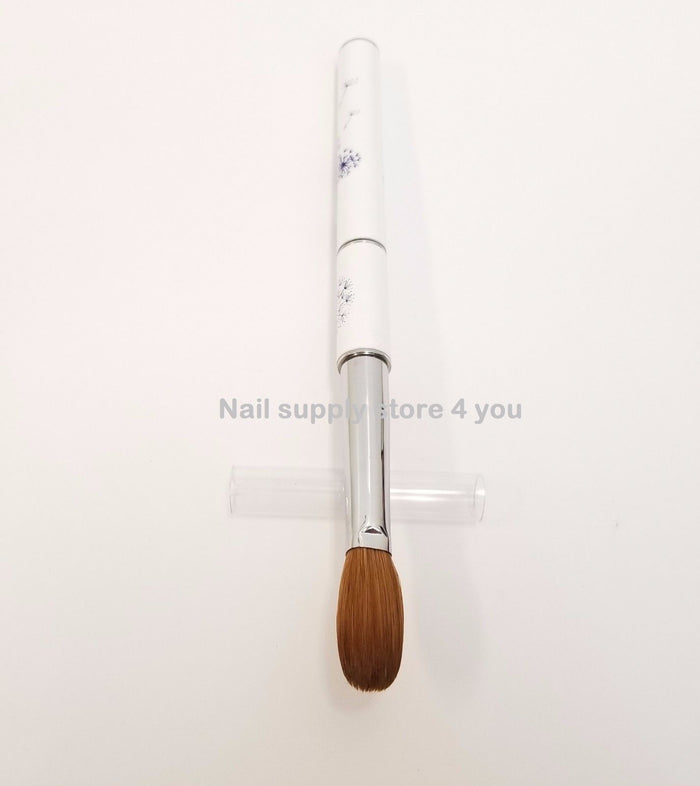 Real chrome plated Handle W/CAP Professional Acrylic Powder Nail Brush  (CRIMPED)
