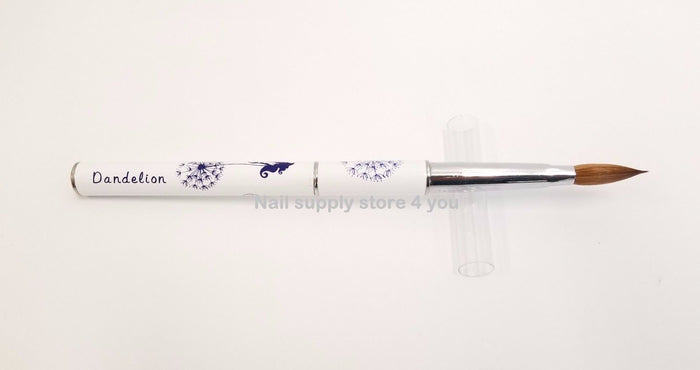 Real chrome plated Handle W/CAP Professional Acrylic Powder Nail Brush  (CRIMPED)