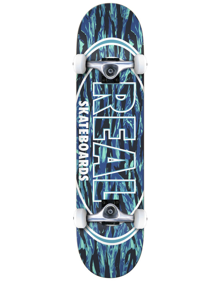 REAL STEALTH OVALS MEDIUM COMPLETE SKATEBOARD 7.75"