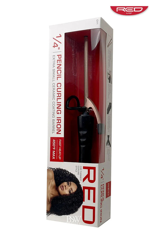 RED BY KISS 1/4" PENCIL CURLING IRON - BSW BEAUTY CANADA