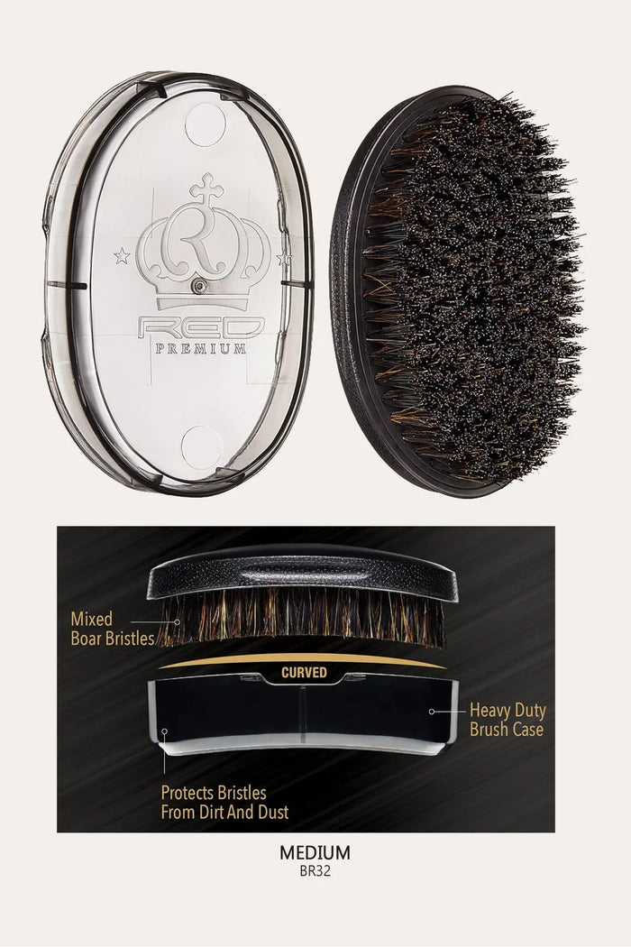 RED BY KISS PREMIUM POCKET WAVE BOW WOW CURVED PALM BRUSH - BSW BEAUTY CANADA
