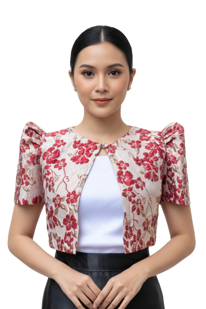 Red Filipiniana Bolero
