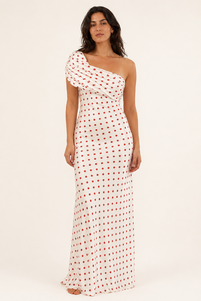 Red Polka Dot Maxi Dress