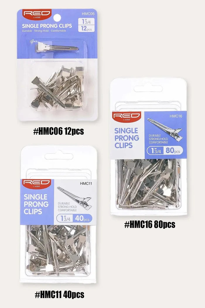 RED SINGLE PRONG CLIP