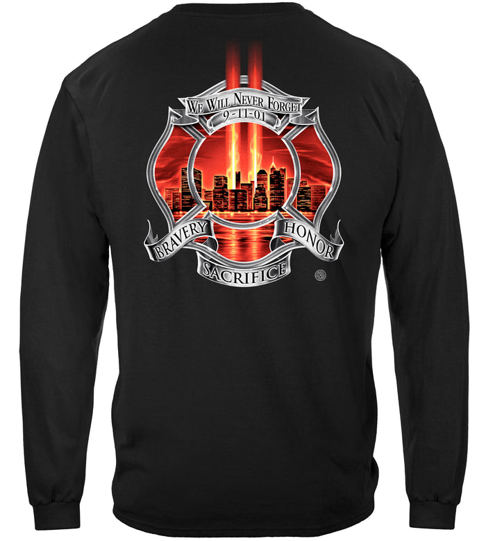 Firefighter long sleeve shirt fire department IAFF fire rescue first responder