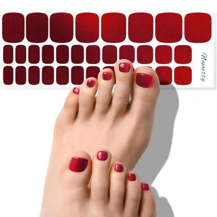 Red wine Pedicure Gel Nail Strips