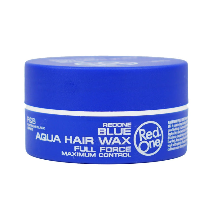 RedOne Aqua Hair Wax Blue jar for strong water based styling with full force maximum control