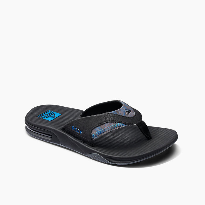 Reef Men's Fanning Footwear Reef Black/Pool Palm 6