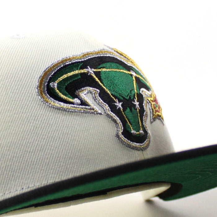 Retro Dallas Stars 20 Years New Era 59Fifty Fitted Hat (Chrome White Black Green Under brim)
