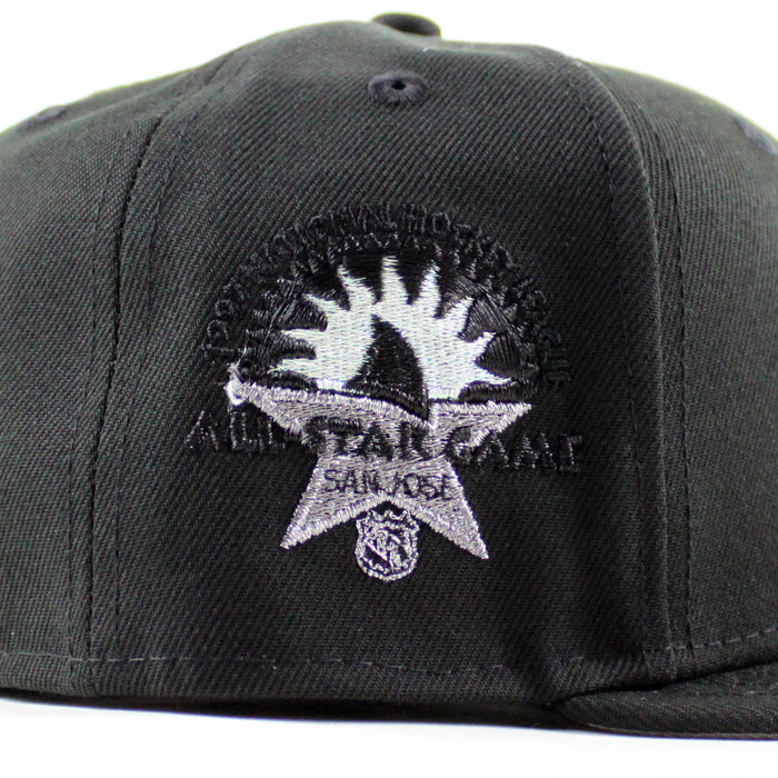 Retro San Jose Sharks All Star Patch New Era 59Fifty Fitted Hat (Black Gray Under Brim)