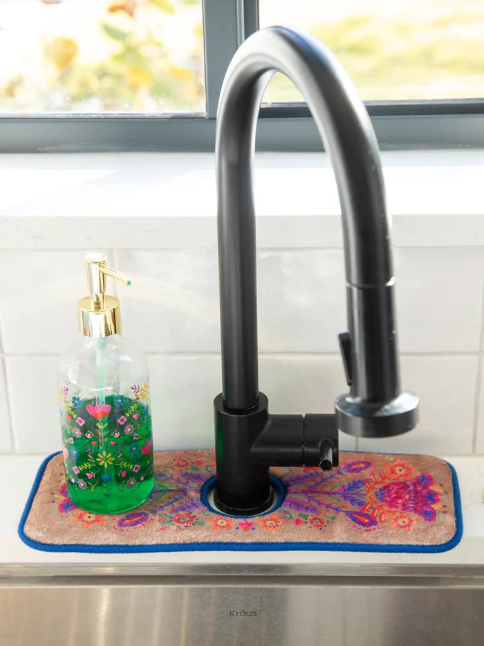 Reversible Faucet Sink Mat - Burnt Orange-view 3