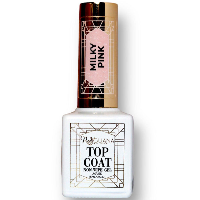 RI- Top Coat Non-Wipe MILKY PINK-Top Coats-Red Iguana LLC-Gel Essentialz