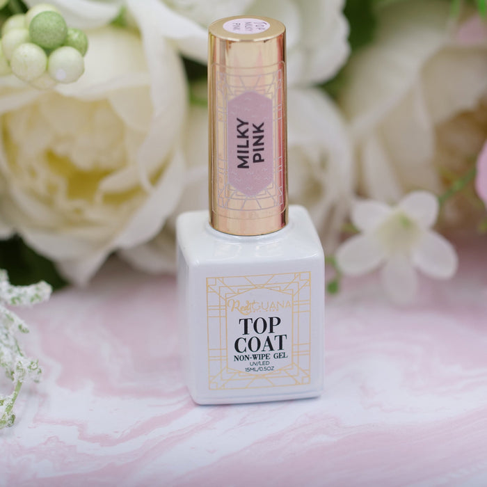 RI- Top Coat Non-Wipe MILKY PINK-Top Coats-Red Iguana LLC-Gel Essentialz