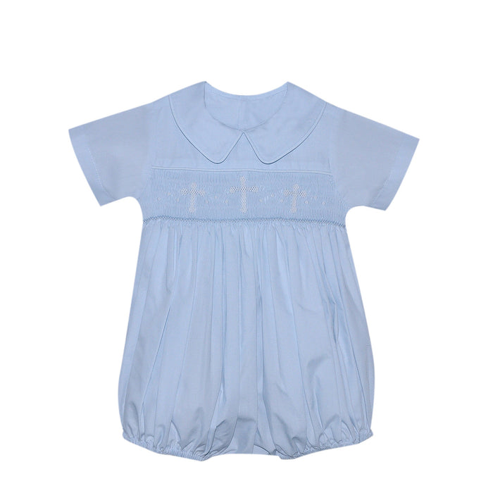 RN Thomas Cross Smocked Bubble-BLUE
