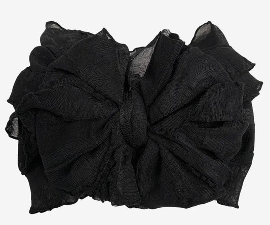 Rockin Royalty Black Ruffled Headband