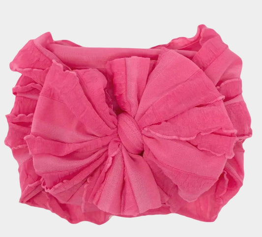 Rockin Royalty Candy Pink Ruffled Headband