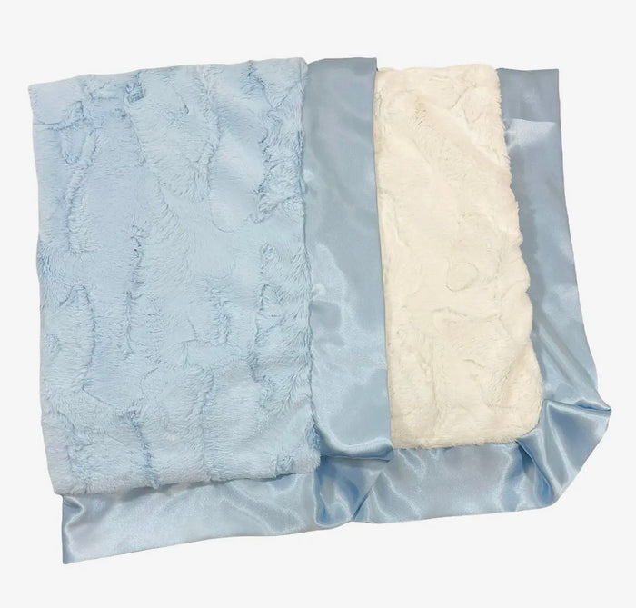 Rockin Royalty Classic Baby Blue Luxe Cuddle Blanket