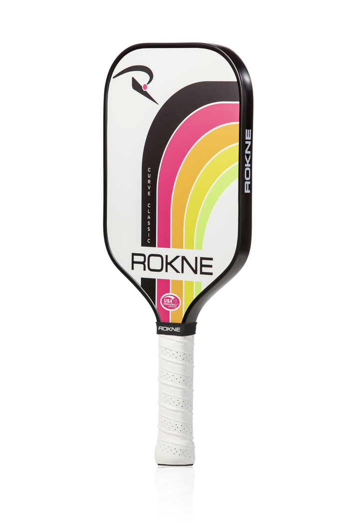 Rokne Curve Classic Pickleball Paddle Equipment Rokne Electric Citrus