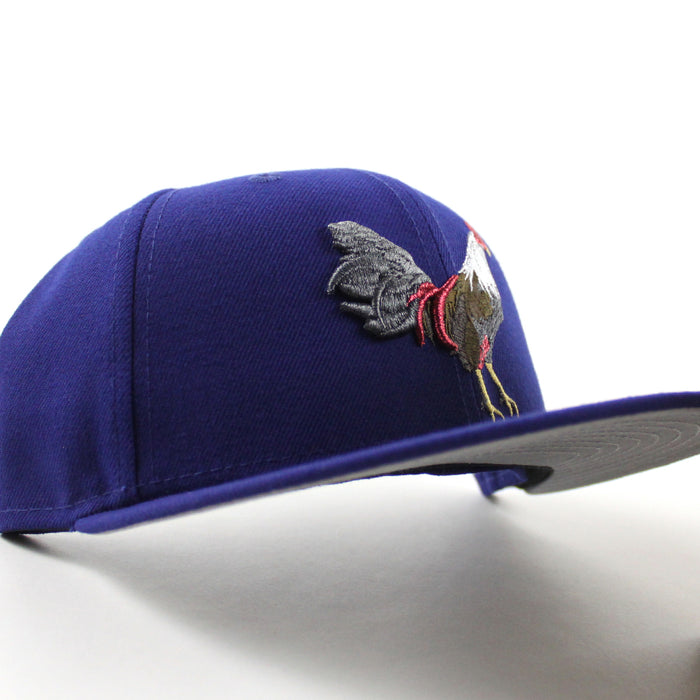ROOSTER California New Era 59Fifty Fitted Hat (Royal Blue Gray Under Brim)