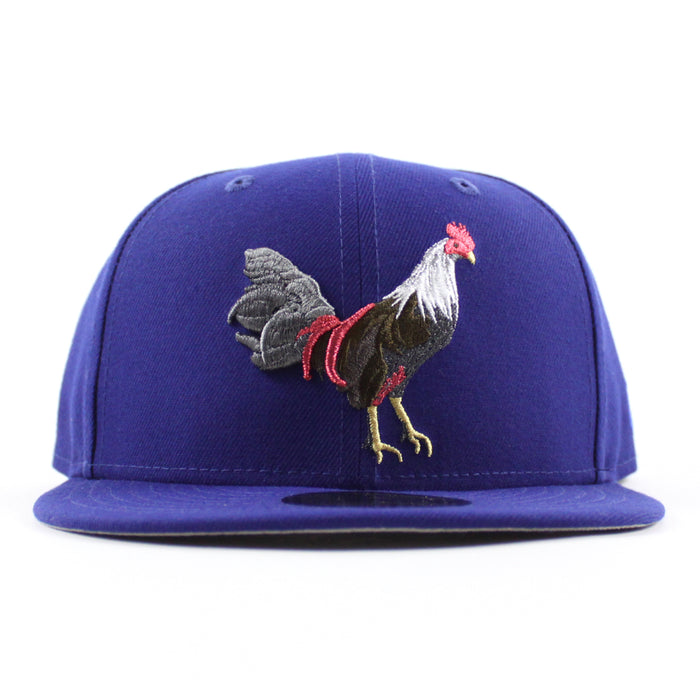 ROOSTER California New Era 59Fifty Fitted Hat (Royal Blue Gray Under Brim)