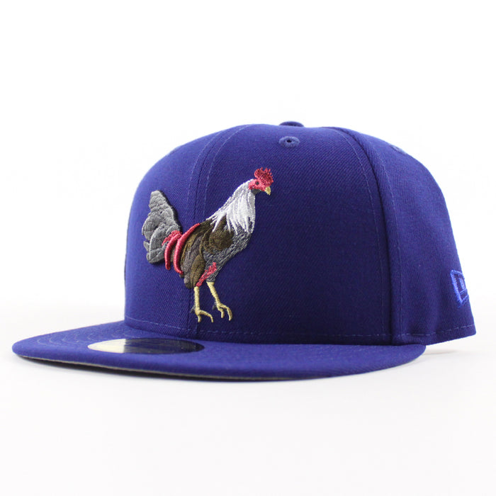 ROOSTER California New Era 59Fifty Fitted Hat (Royal Blue Gray Under Brim)