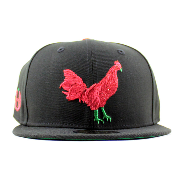 ROOSTER Halftime Patch New Era New Era 59Fifty Fitted Hat (Black Green Under Brim)