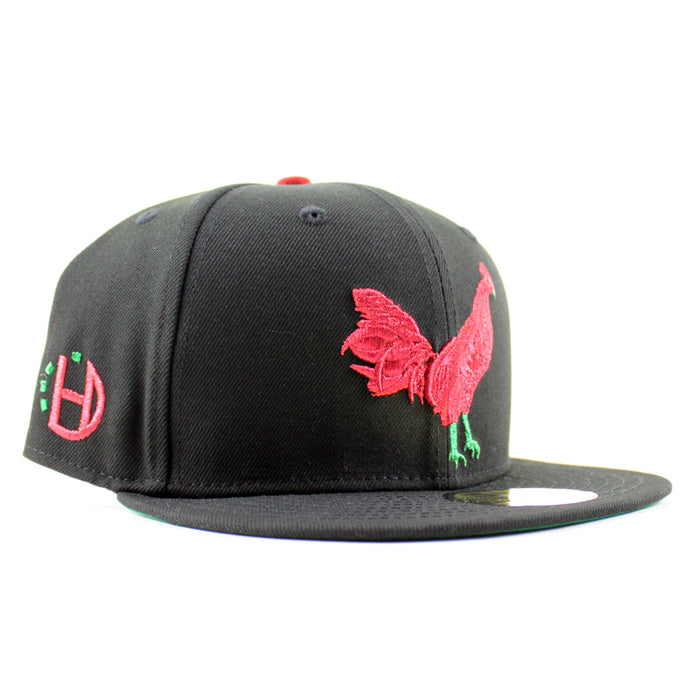 ROOSTER Halftime Patch New Era New Era 59Fifty Fitted Hat (Black Green Under Brim)