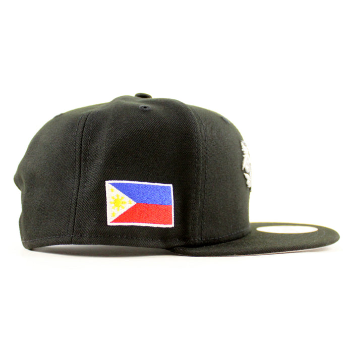 ROOSTER PHILIPPINES Flag New Era 9Fifty 9Fifty Snapback Hat (Black Gray Under Brim)