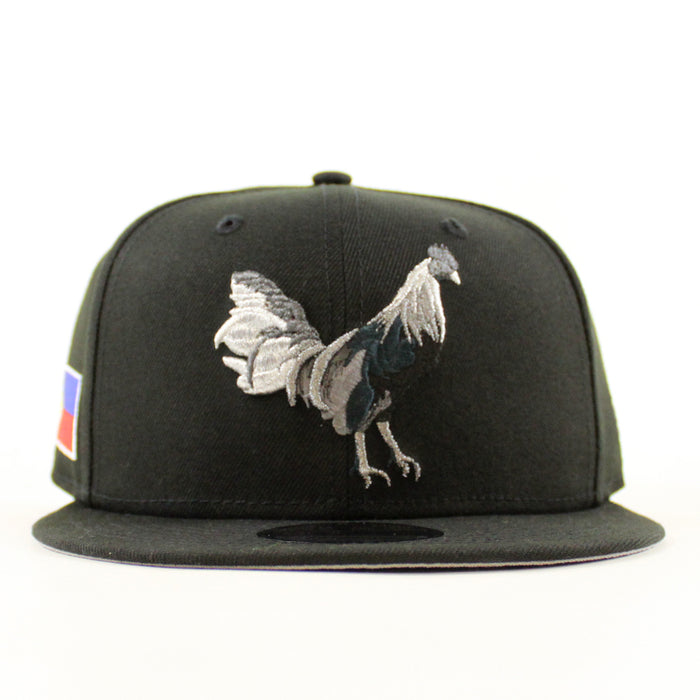 ROOSTER PHILIPPINES Flag New Era 9Fifty 9Fifty Snapback Hat (Black Gray Under Brim)