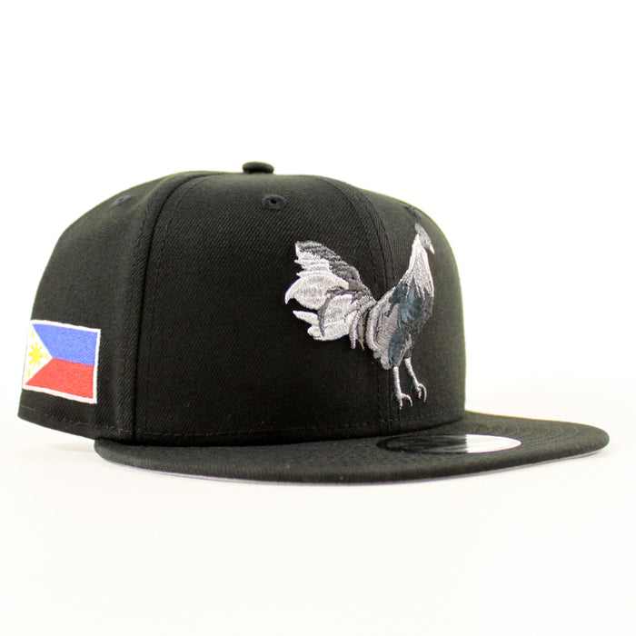 ROOSTER PHILIPPINES Flag New Era 9Fifty 9Fifty Snapback Hat (Black Gray Under Brim)