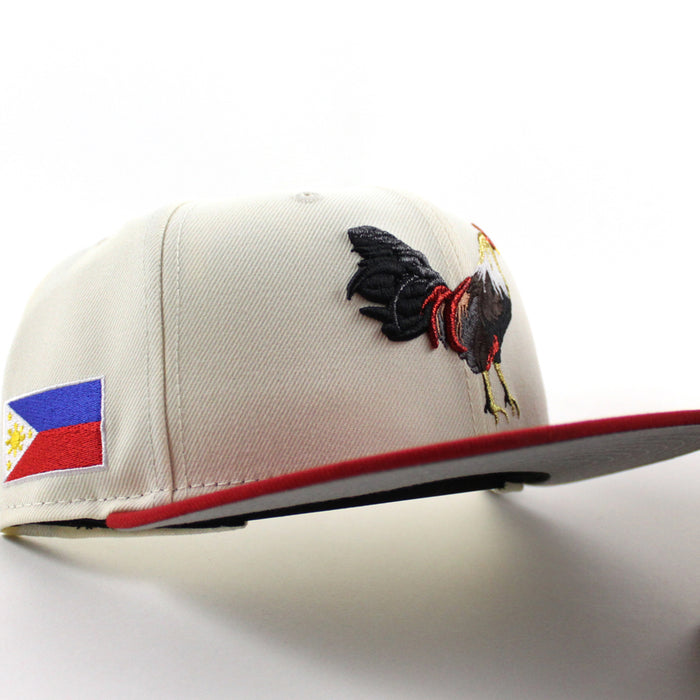 ROOSTER Philippines flag New Era 9Fifty Snapback Cap (Chrome White Red Gray Under Brim)