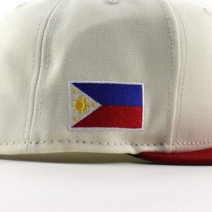 ROOSTER Philippines flag New Era 9Fifty Snapback Cap (Chrome White Red Gray Under Brim)