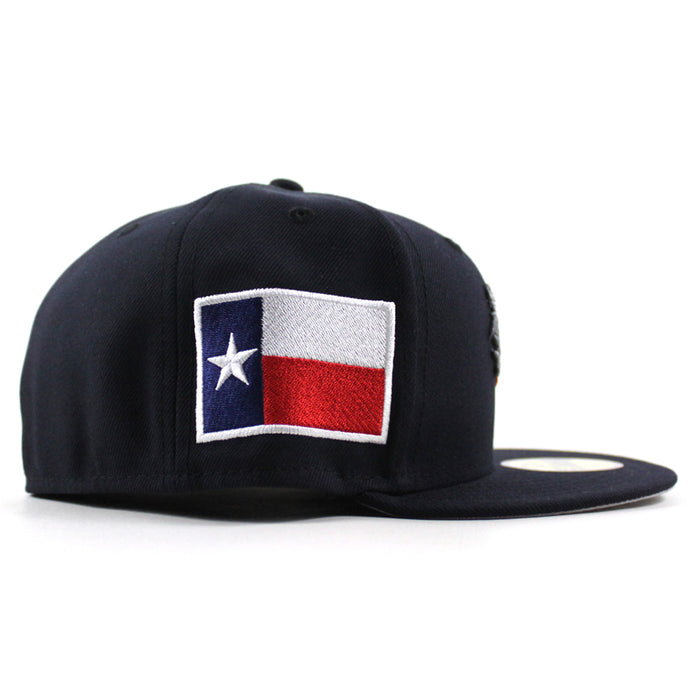 ROOSTER Texas flag New Era 9Fifty Fitted Cap (Navy Gray Under Brim)