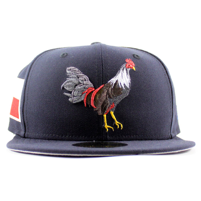 ROOSTER Texas flag New Era 9Fifty Fitted Cap (Navy Gray Under Brim)