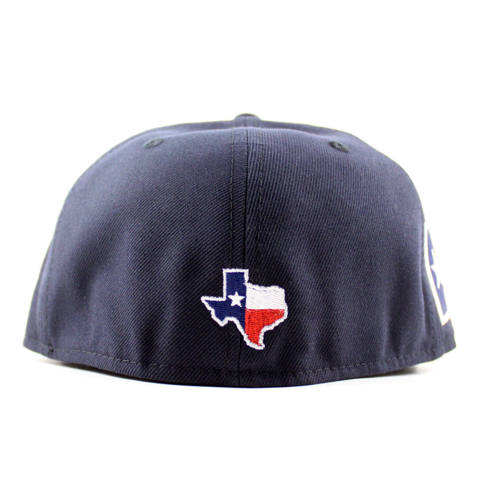ROOSTER Texas flag New Era 9Fifty Fitted Cap (Navy Gray Under Brim)