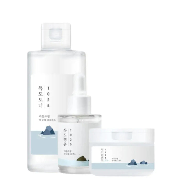 ROUND LAB Toner, Serum and Cleansing Balm Set - DOKAN