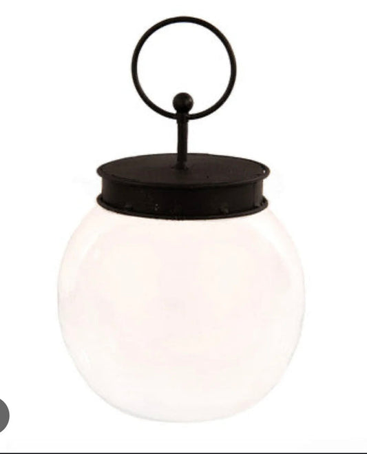 Round Top Bubble Jar with Black Lid