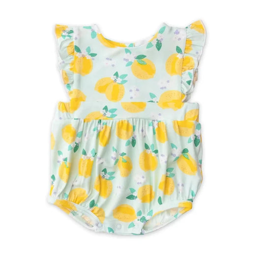 Ruffle Sunsuit - Lemons | Angel Dear - Jenni Kidz