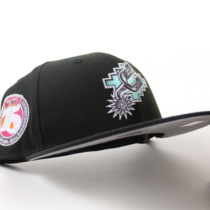 San Antonio Spurs 25 Years New Era 59Fifty Fitted Hat (Black Gray Under Brim)