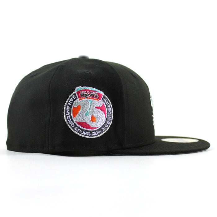 San Antonio Spurs 25 Years New Era 59Fifty Fitted Hat (Black Gray Under Brim)