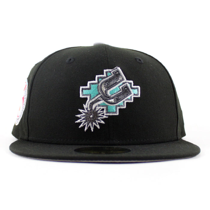 San Antonio Spurs 25 Years New Era 59Fifty Fitted Hat (Black Gray Under Brim)
