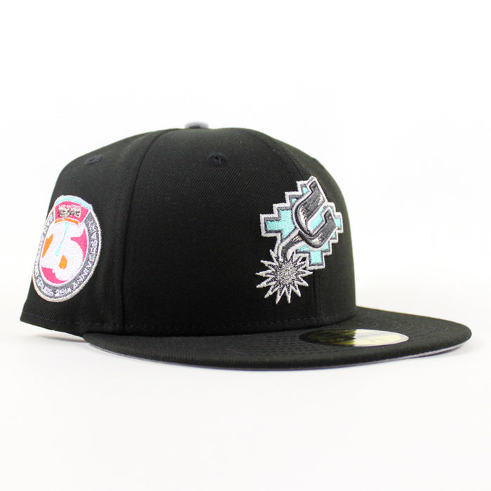San Antonio Spurs 25 Years New Era 59Fifty Fitted Hat (Black Gray Under Brim)
