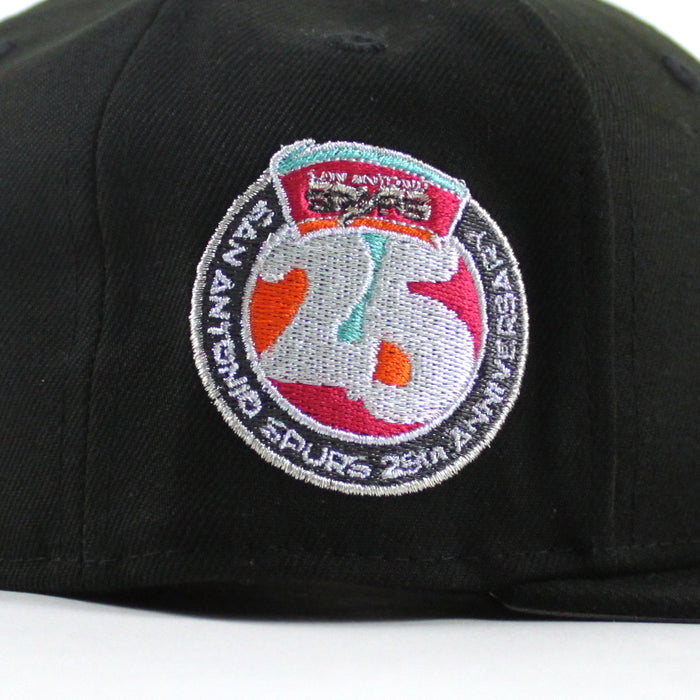 San Antonio Spurs 25 Years New Era 59Fifty Fitted Hat (Black Gray Under Brim)
