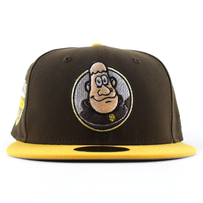 San Diego Padres Petco Park New Era 59Fifty Fitted Hat (Walnut Gold Gray Under Brim)